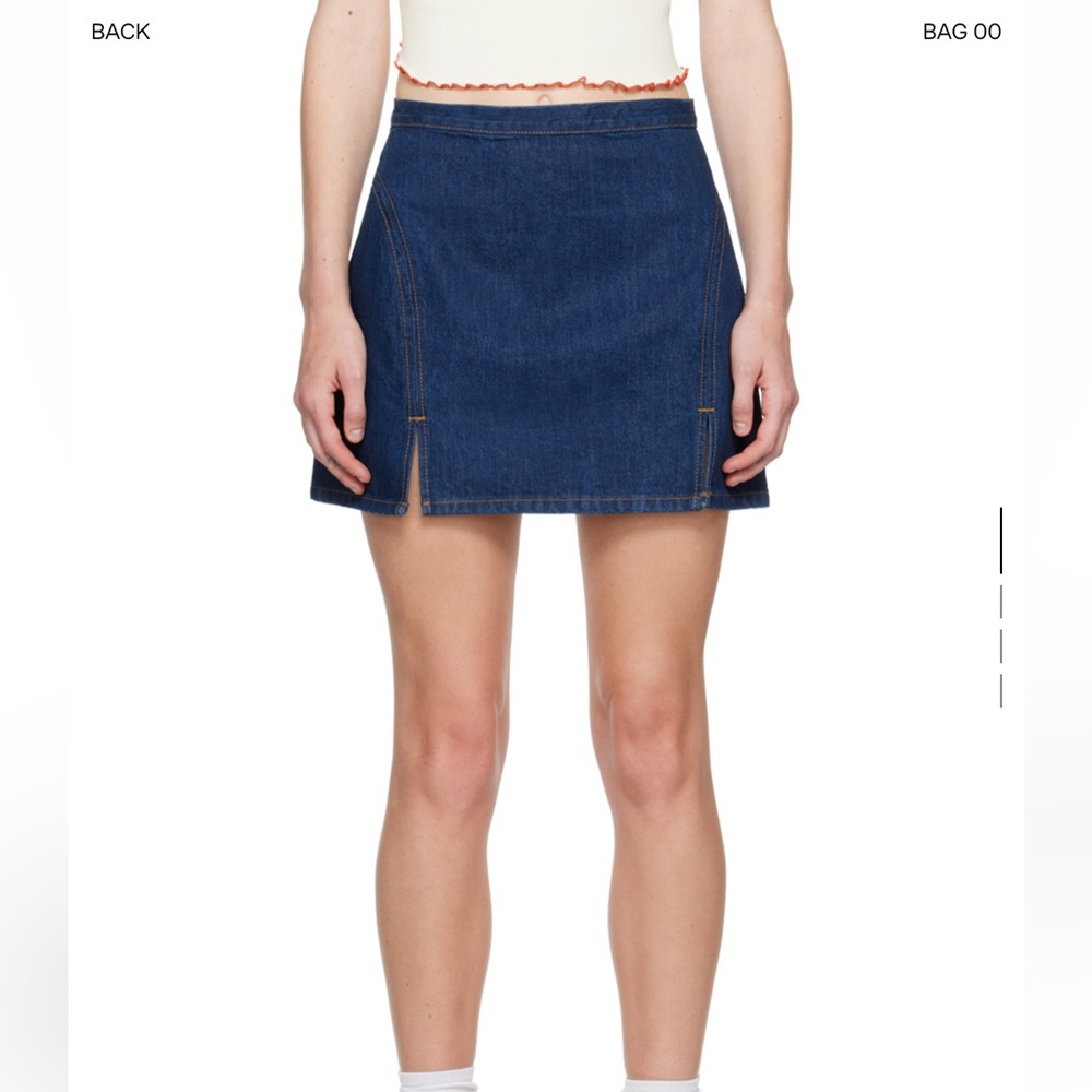 NWT Re/Done Blue Denim Mini Skirt from SSENSR